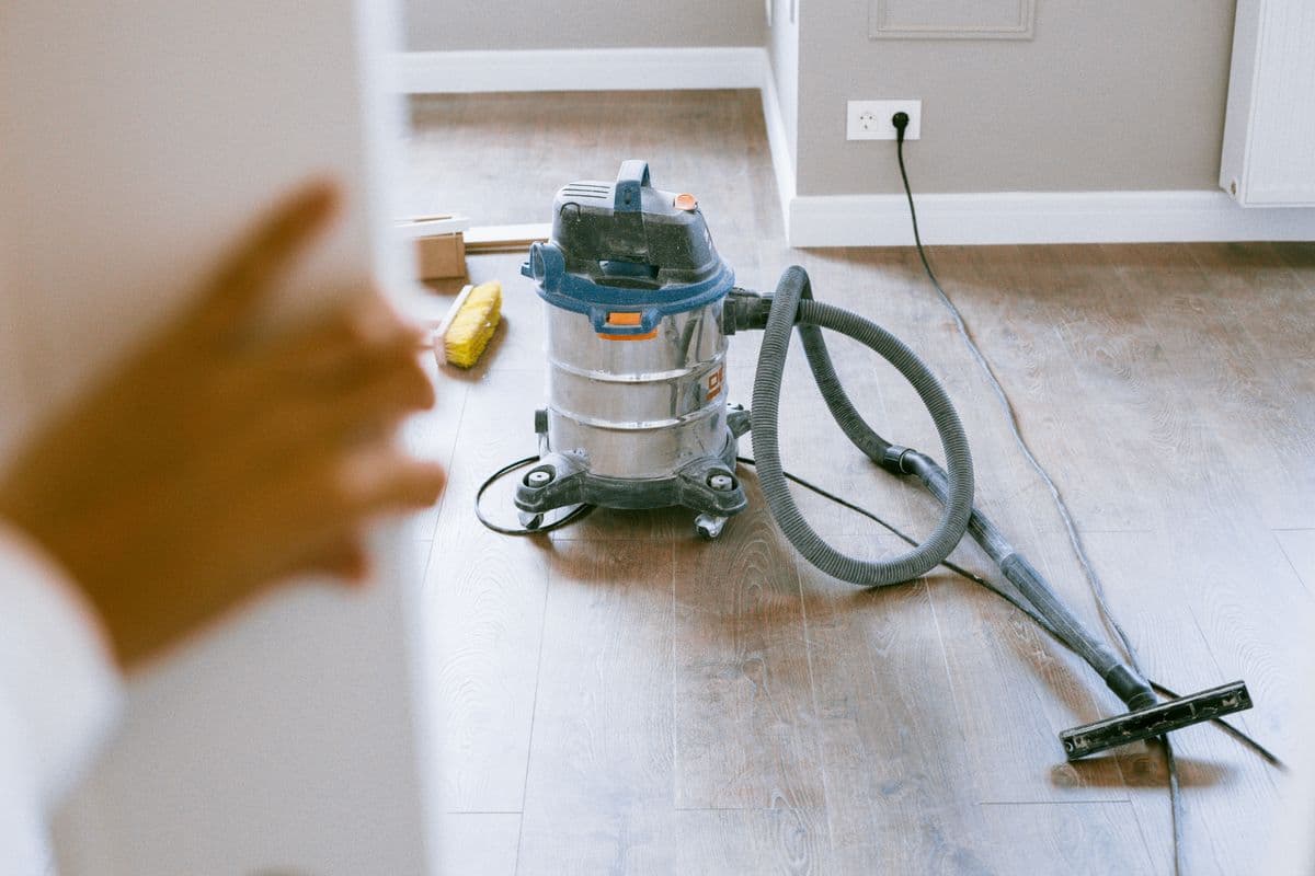A Rushmaid professional during a post-construction cleaning in Miami
